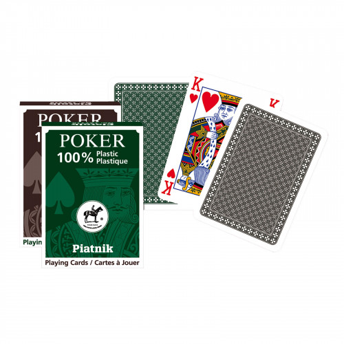 Set 2 pachete de carti de joc Piatnik, Poker, 100% plastic