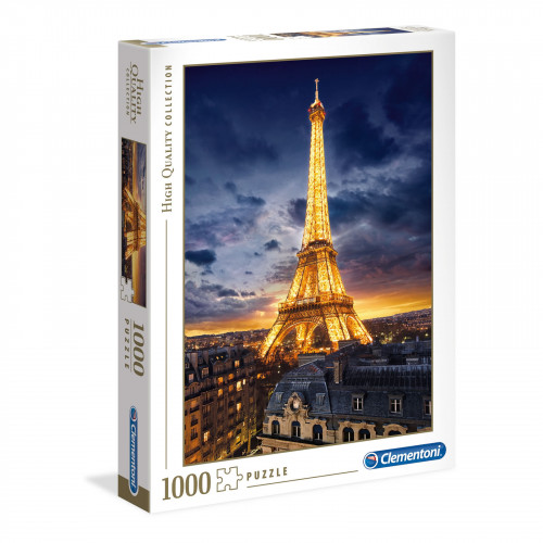 Puzzle Clementoni, High Quality Collection - Tour Eiffel, 1000 piese, dimensiuni 69 x 50 cm, produs in Italia