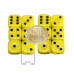Set 12 zaruri de 12 mm, galbene, de calitate, plastic opac