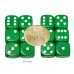 Set 12 zaruri de 12 mm, verzi, de calitate, plastic opac