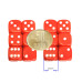 Set 12 zaruri de 12 mm, rosii, de calitate, plastic opac