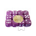 Set 12 zaruri de 12 mm, mov, de calitate, plastic opac